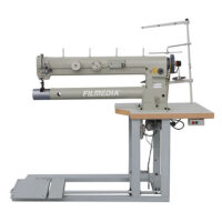 Machine à coudre à double aiguille à bras long pour sac filtrant
