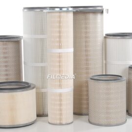 Polyester fiber dust collector cartridge
